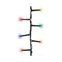 Lumineo 1000 Led Multi-Colored Christmas Compact Lights Set, Green Wire 74 Feet