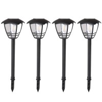 Maggift 4 Pack Vintage Solar Pathway Lights Led Bulbs Solar Powered Garden Walkway Lights For Outdoor Lawn Patio Yard Walkway