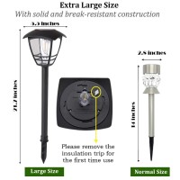 Maggift 4 Pack Vintage Solar Pathway Lights Led Bulbs Solar Powered Garden Walkway Lights For Outdoor Lawn Patio Yard Walkway