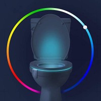 Chunace Toilet Night Light - Motion Sensor Activated 16-Color Led Bowl Light For Bathroom Decor, Cool Fun Gadget Stocking Stuffer, Funny Gift Item For Dad, Teens, Kids, Men And Women