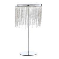 Homeroots Table Lamp In Chrome - Metal, Glass