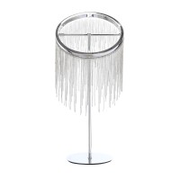 Homeroots Table Lamp In Chrome - Metal, Glass