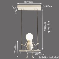 Creative Led Pendant Lighting Modern Little People Ceiling Pendant Light Fixture Adjustable Hanging Lights Kitchen Island Iron Cartoon Doll Chandeliers Bedrooms 1