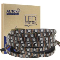 Alitove 164Ft Ws2815 Led Strip Individually Addressable 300 Pixels Strip Light Dual Signal Rgb 12V Flexible Programmable Led St