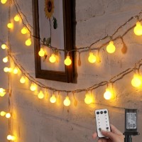 Minetom Globe String Lights, 33 Feet 100 Led Fairy Lights Plug In, 8 Modes With Remote Mini Globe Lights For Indoor Outdoor Bedroom Party Wedding Garden Christmas Tree Decor, Warm White