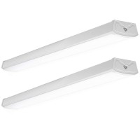 Sunco 2 Pack Led Wraparound Light Fixture 4Ft Garage Ceiling Lights Linkable 40W300W 3500 Lm 5000K Daylight Hardwired Sur