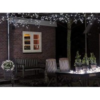 Lumineo 96 Led Warm White Battery-Operated Christmas Lights Set, Transparent Wire 23.3 Feet