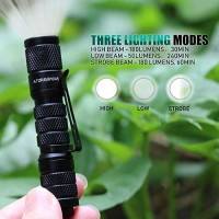 Aidier A7 Edc Keychain Led Flashlight, Ultra Compact Bright 180Lm With Bright Led Aaa Battery Ipx7 Waterproof Tail Switch Flashlights For Camping, Hiking, Outdoor Activity And Emergency Lighting