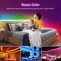 Korjo Dream Color Led Strip Lights 328Ft10M Bluetooth Led Chasing Light With App 12V 300 Leds 5050 Rgb Color Changing Rope L