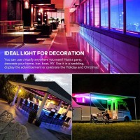 Korjo Dream Color Led Strip Lights 328Ft10M Bluetooth Led Chasing Light With App 12V 300 Leds 5050 Rgb Color Changing Rope L