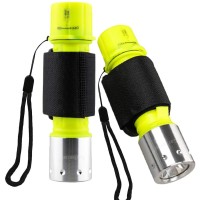 Garberiel 2 Pack Scuba Diving Flashlight Super Bright Dive Light 3 Modes Underwater Waterproof Torch For Scuba Diving, Night Snorkeling (Battery Not Include)