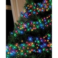 Lumineo 1512 Led Multi-Colored Christmas Cluster Lights Set, Green Wire 44.5 Feet