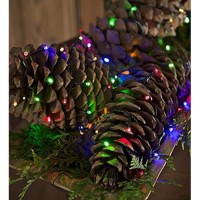 Lumineo 500 Led Multi-Colored Christmas Compact Lights Set, Green Wire 36 Feet