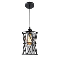 Hmvpl Pendant Lights Kitchen Island, Farmhouse Pendant Light Fixture For Kitchen Island Dining Room Over Sink Hallway, Black Swag Light Chandelier, Glass Hanging Lamp