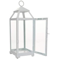 Accent Plus 10018645 Medium Country White Open Top Lantern, Multicolor