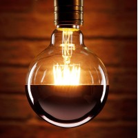 Auraglow Mysa Led Bulb - Decorative Vintage Filament Effect Copper Plated Anti-Glare Cover - B22