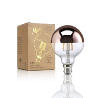 Auraglow Mysa Led Bulb - Decorative Vintage Filament Effect Copper Plated Anti-Glare Cover - B22