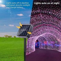 Joomer Red Solar Christmas Lights 39Ft 100 Led 8 Modes Solar String Lights Waterproof Solar Fairy Lights For Christmas Decorations