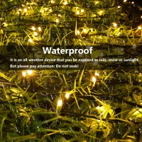 Joomer Solar Christmas Lights 39Ft 100 Led 8 Modes Solar String Lights Waterproof Solar Fairy Lights For Christmas Decorations (Warm White)