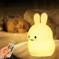 Led Night Light For Kids Toddler Bed Room Decor Aesthetic Soft Bpa Free Silicone Cute Animal Night Lamp Color Changing Nightli