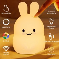 Led Night Light For Kids Toddler Bed Room Decor Aesthetic Soft Bpa Free Silicone Cute Animal Night Lamp Color Changing Nightli