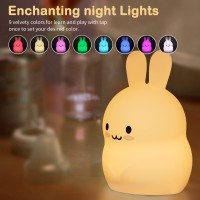 Led Night Light For Kids Toddler Bed Room Decor Aesthetic Soft Bpa Free Silicone Cute Animal Night Lamp Color Changing Nightli