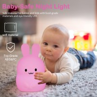 Led Night Light For Kids Toddler Bed Room Decor Aesthetic Soft Bpa Free Silicone Cute Animal Night Lamp Color Changing Nightli