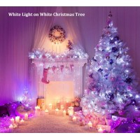 Decute 300Led 99Ft Silver Wire Christmas Fairy String Lights Dimmable With Remote Control, Starry Lights With Ul Cerficated Decorative For Party Wedding Bedroom Christmas Tree Cool White