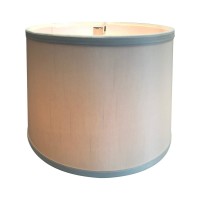 10X12X08 Hardback Shallow Drum Lampshade Eggshell With Brass Spider Fitter - Perfect For Table And Desk Lamps - Medium, Off-White