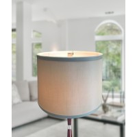 10X12X08 Hardback Shallow Drum Lampshade Eggshell With Brass Spider Fitter - Perfect For Table And Desk Lamps - Medium, Off-White