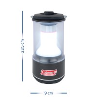 Coleman LED lantern 600 Lumen the Coleman battery guard lanterns are the perfect Companion For outdoor fans In addition to a Lightweight Construction these lamps are equipped with modern led technology lifetime of 40000 hours for low energy consumption Th