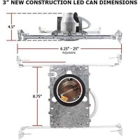 3 Inch Canned Light Retrofit Recessed Ceiling House New Construction Led Down Light Can Air Tight Ic Rated Standard Housing Ul Listed And Title 24 Certified (Pack Of 6)