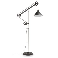 Hennhart Pulley System Floor Lamp With Metal Shade In Blackened Bronzeblackened Bronze Floor Lamp For Home Office Bedroom L