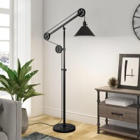 Hennhart Pulley System Floor Lamp With Metal Shade In Blackened Bronzeblackened Bronze Floor Lamp For Home Office Bedroom L