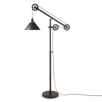 Hennhart Pulley System Floor Lamp With Metal Shade In Blackened Bronzeblackened Bronze Floor Lamp For Home Office Bedroom L