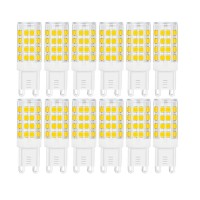 Sumvibe G9 Led Bulb 5W, 40W G9 Halogen Bulb Replacement, 420Lm, Warm White 3000K, Ac100V-240V, G9 Base Non-Dimmable Light Bulbs, 12-Pack