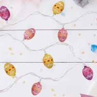 Northlight 10Count Pastel Multicolor Easter Egg String Light Set 725Ft White Wire