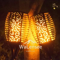 Walensee Solar Lights Outdoor Upgraded 434 Pack 96 Led Waterproof Flickering Flames Torch Lights Outdoor Solar Spotlights La