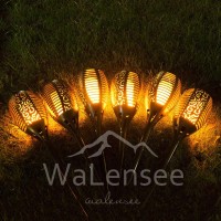 Walensee Solar Lights Outdoor Upgraded 434 Pack 96 Led Waterproof Flickering Flames Torch Lights Outdoor Solar Spotlights La