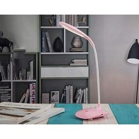 Xpxkj Led Desk Lamp Battery Operated Table Lamp Dimmable Touch Control, Compact Portable Night-Light, Eye-Caring And Energy Saving 3 Level Brightness (T08, Pink)