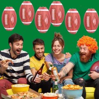 Uniqooo 6Pcs American Football Super Sports Lantern Party Decoration Set Lrg 12 Inch Hanging Japanese Paper Lanterns Easy Ass