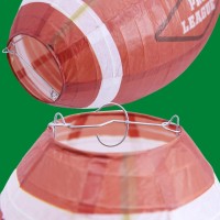 Uniqooo 6Pcs American Football Super Sports Lantern Party Decoration Set Lrg 12 Inch Hanging Japanese Paper Lanterns Easy Ass