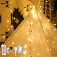 Louis Choice Led String Lights With Remote, 49Ft 100 Warm White Light, Decorative Lights For Indoor And Outdoor, Dimmable, Linkable Plug In String Lights With Timer