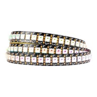 Btf-Lighting Ws2815 (Upgraded Ws2812B) 3.2Ft 144(2X72) Pixels Individually Digital Addressable Rgb Dual Signal Led Flexible Strip Light 5050 Smd Ip30 Non-Waterproof Magic Dream Color Dc12V Black Pcb