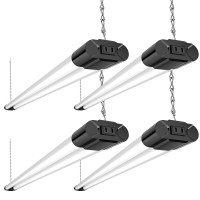 Bbounder 4 Pack Linkable Led Utility Shop Light 4 Ft 4000 Lm 48 Inch Integrated Fixture For Garage 40W Equivalent 250W 5000