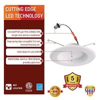 Ostwin (12 Pack) Led Recessed Lighting 5/6 Inch, Baffle Trim, Dimmable Led Ceiling Lights, 15W (120W Replacement) 1100 Lm, 3000K (Warm White) Wet Rated, Round Led Downlight, Retrofit Installation, Etl