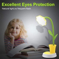 Kids Lamp - Vimbo Creative Rechargeable Desk Lamp - Led Eye Protection Touch Sensor Table Lamp Dimmable Bedside Lamp With Pen Holder (Yellow)