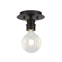 Edge 1 Light Semi-Flush Shown In Espresso Finish With 4 Watt Led Bulb