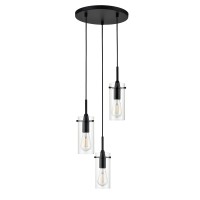 Linea Di Liara Effimero 3-Light Cluster Pendant Lights Stairwell Lighting Small Chandelier Black Modern Chandelier Light Fixture Foyer Chandeliers Entryway High Ceiling Staircase Lights