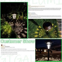 Gigalumi Bright Solar Outdoor Lights Decorative 6 Pack, Solar Pathway Garden Lights Auto On/Off, Solar Lights Outdoor Waterproof Bronze Finished, Driveway Lights Led Landscape Lighting For Lawn Yard